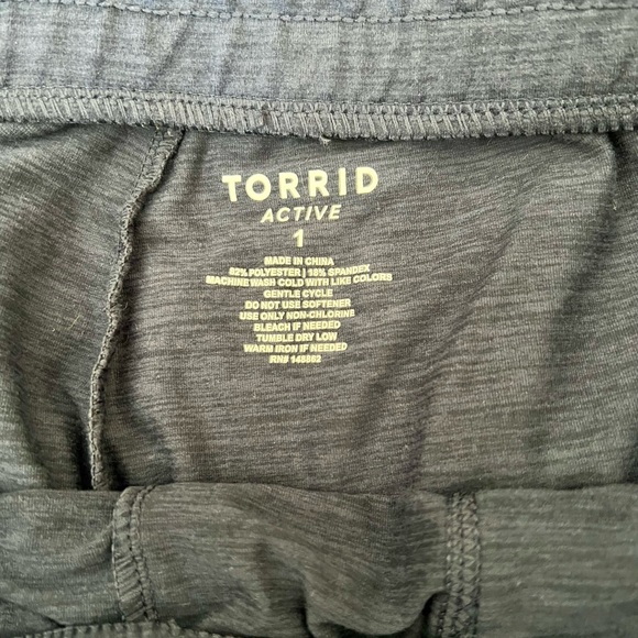 EUC Torrid Active crop joggers. Size 1. Navy color. Only worn once! - Picture 4 of 5